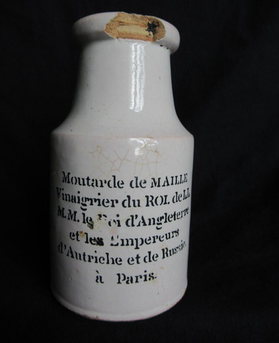 Ancien pot moutarde maille - à,