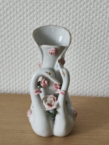Vase porcelaine vintage cygnes - vintage,