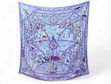 NEUF CHALE HERMES PEUPLE DU VENT HENRY CACHEMIRE SOIE BLEU CASHMERE SHAWL 1260€