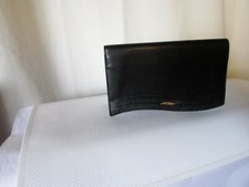 portefefeuille /compagnon  vintage dupont cuir noir