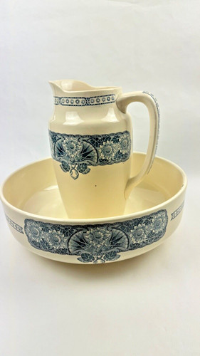Broc vasque faience - et, en