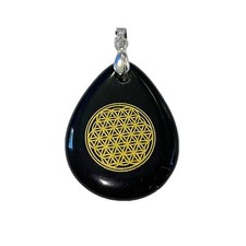 Pendentif Obsidienne noire -