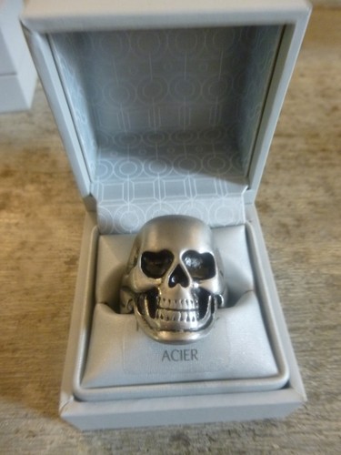 Bague homme acier tête - bague,