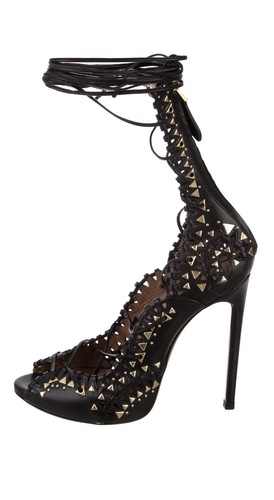 Azzedine alaia black - black, leather