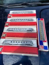 JOUEF VOITURE INOX,RAME 5 ÉLÉMENTS IDEM JOUEF, TRIX, ROCO, FLEISCHMANN