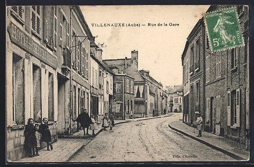 Cpa villenauxe rue - villenauxe,, de