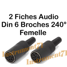 2 Fiches DIN 5 Broches Femelle
