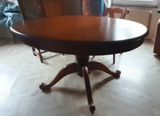 Table ovale pied central - pied,