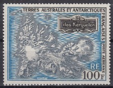 TAAF : POSTE AERIENNE CARTE DES ILES KERGUELEN N° 20 NEUF** GOMME SANS CHARNIERE