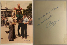 autographe photo l'homme fort enchainé " Plegor " tour magie cirque spectacle