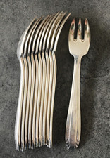 POINÇON GG ÉTOILE - 11 FOURCHETTES à HUITRES ART DÉCO - SUPERBE