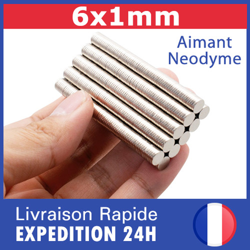 Lot aimant neodyme 6mm 1mm - lot,