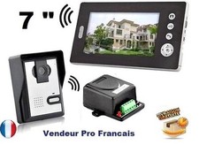 Interphone Visiophone Portier Sans Fils Ecran Couleur 7 pouces Vision Nocturne