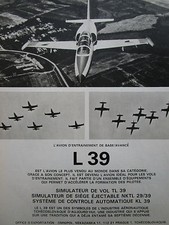 9/1982 PUB AVION OMNIPOL L 39 ALBATROS MILITARY TRAINER ORIGINAL FRENCH AD