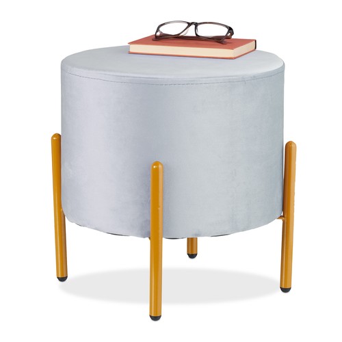 Tabouret velours pouf - tabouret,