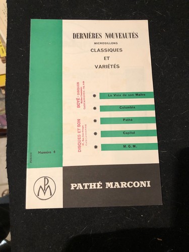 Brochure pathé marconi - brochure,