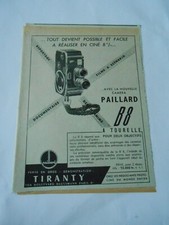 Publicité 1953  La Nouvelle caméra Paillard B8 à Tourelle