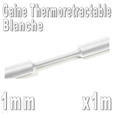 Gaine Thermo Rétractable 2:1 - Diam. 1 mm - Blanc - 1m