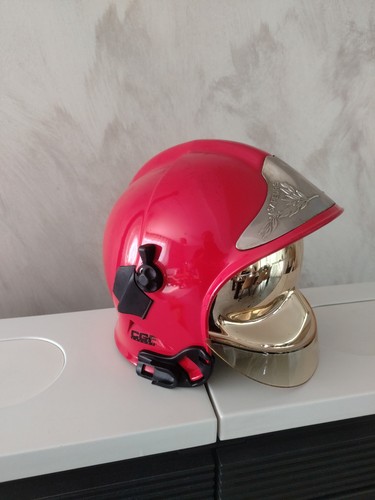 Casque pompier rouge - casque,