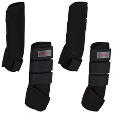 Kerbl Guêtre Protection de Jambe de Cheval Outil Poney Equitation 4 pcs Noir vid