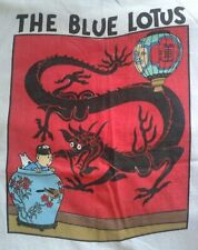 The Adventures Of Tintin - Blue Lotus - Short Sleeve Printed T-Shirt VINTAGE 