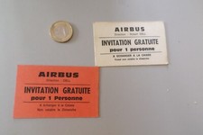 ticket (de manege pour enfant?) AIRBUS Direction ROBERT DELL avion en carton