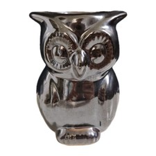 Photophore Bougeoir Hibou En Céramique Collection Chouette Deco Non Signé 