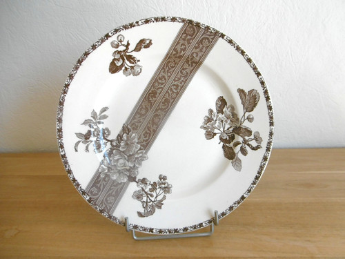 Plat rond faience bourgeois - faience, e.bourgeois