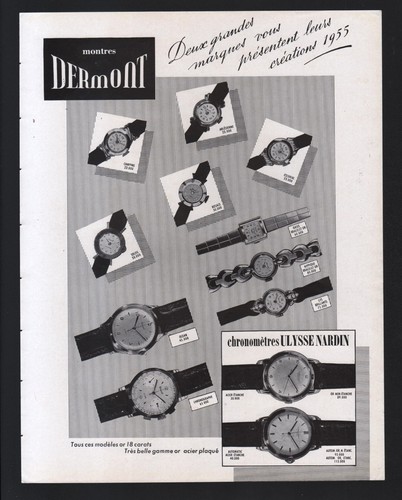 Publicité 1954 montre ulysse - montre,