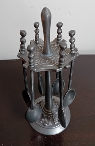 Etain ancien porte cuillères - porte,