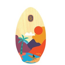 Skimboard Skimone 37 95cm Kee Beach Orange Jaune Wood