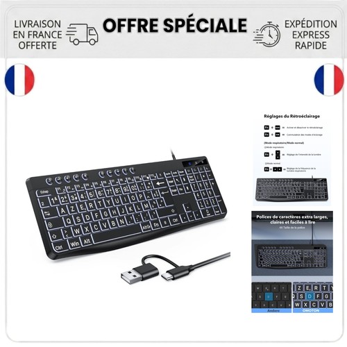 Clavier azerty filaire - clavier,
