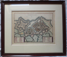 Le Havre - Plan original de la Ville - Jacques Gomboust - 1655 - encadré -
