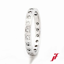 Anneau Bande 750/18K or Blanc