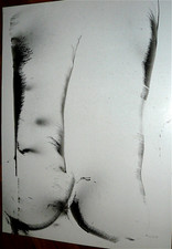 Albert Féraud encre sur papier signée datée 89 abstrait abstraction abstract art