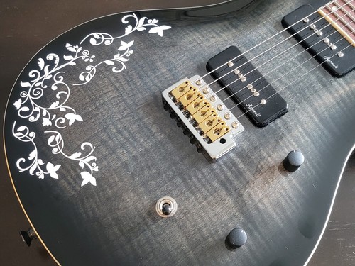 Guitar body floral design 1 - floral,