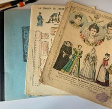 LOT 4 ANCIENS CAHIERS D'ECOLE SCOLAIRE MANUSCRITS