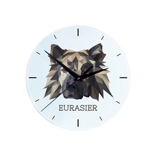 Eurasier horloge géométrique Art-Dog