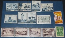 14 CINDERELLAS VIGNETTES 1937 EXPOSITION PARIS EXPO ERINNOPHILIE