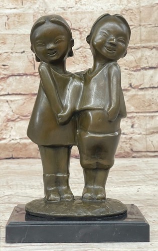 Oriental enfants bronze - enfants,