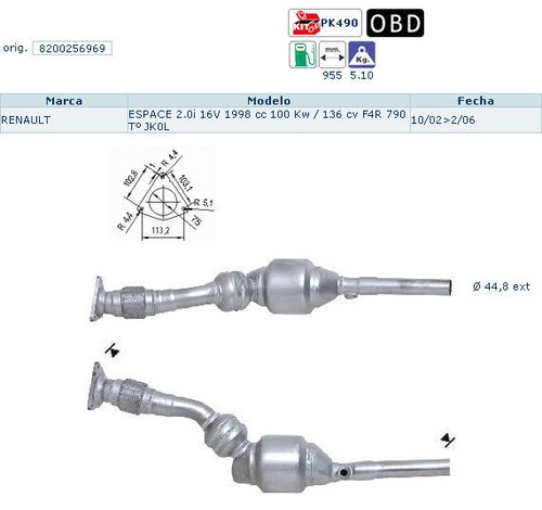 Pot catalytique renault espace - pot,