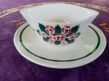 Saucière Faiencerie du Rhone Labrut Frères Modèle Bagatelle Décor Boules de Noël