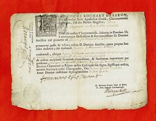 LJ65-DOC-ORIGINAL-FRANÇOIS BOCHART DE SARON-ÉVÊQUE DE CLERMONT FERRAND-1714