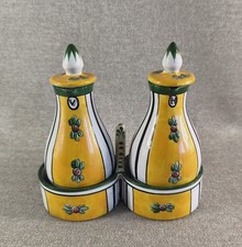 PORTE HUILIER VINAIGRIER FAIENCE CERAMIQUE LA CHARENTAISE ERA RENOLEAU ANGOULÊME