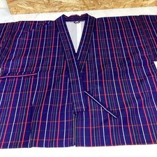 Veste d'hiver kimono japonais "hanten" tenue chaude pour femme bleu design dé...