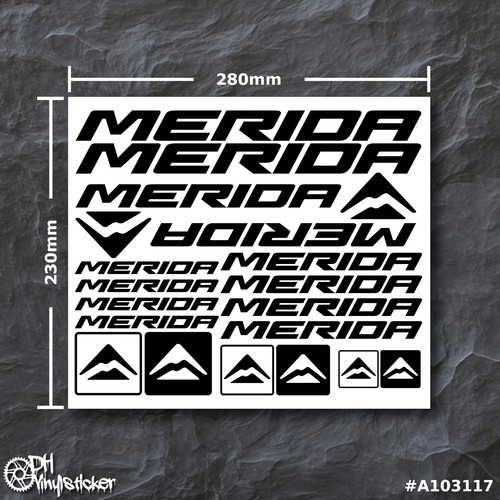 Merida sticker set matte black - sticker,