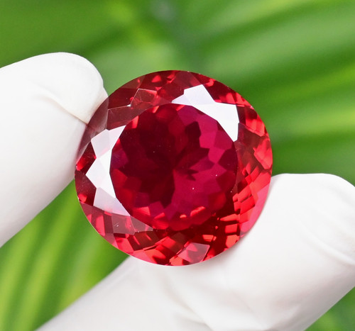 Rubis rond certifié parfait - rubis,