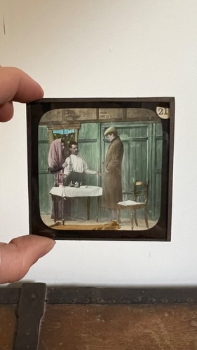 Plaque verre peint lanterne