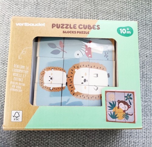 Puzzle cubes bois partir - cubes,
