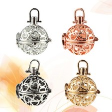  4 Pcs Necklace Holder Pendentif Coeur Pour Huile Essentielle Médaillon Forme